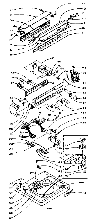 Kenmore 1106114851 top and console assembly diagram