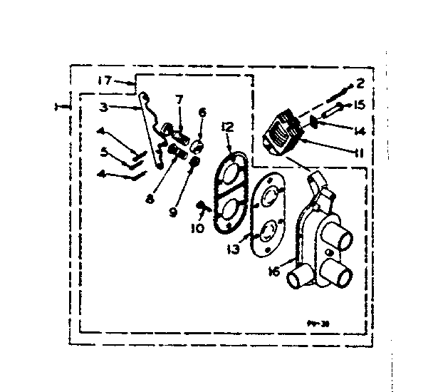 Kenmore 1106114851 two way valve assembly diagram