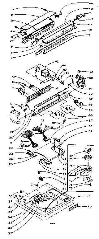 Kenmore 1106115802 top and console assembly diagram