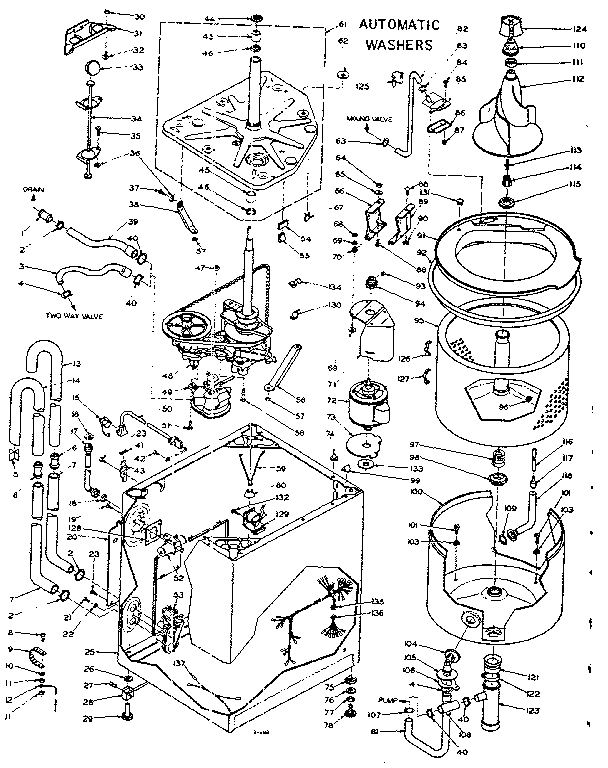 Kenmore 1106114853 machine sub-assembly diagram