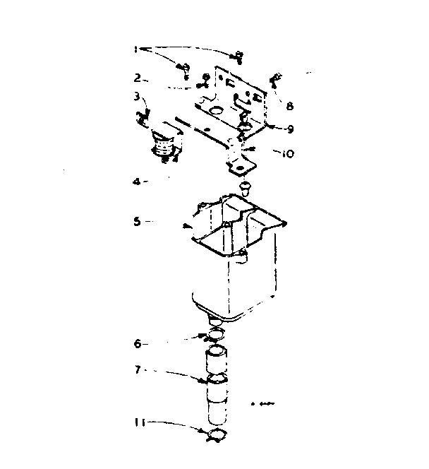Kenmore 1106114853 dispenser assembly diagram