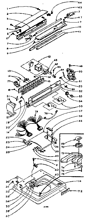 Kenmore 1106114810 top and console assembly diagram