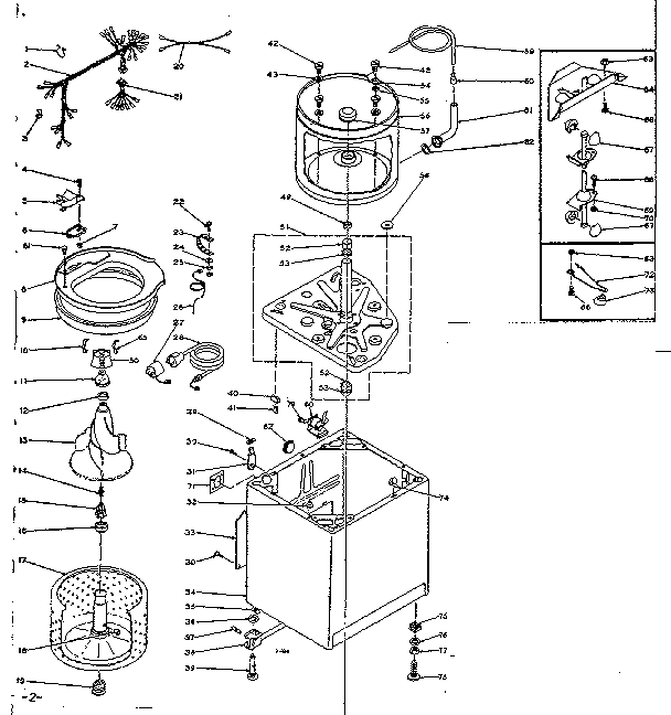 Kenmore 1106114810 machine sub-assembly diagram