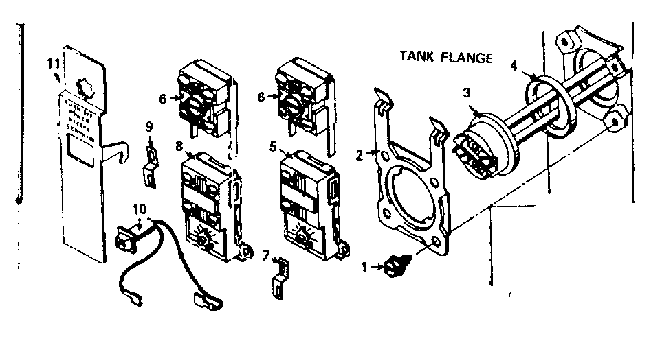 Kenmore 15332856 tank flange diagram