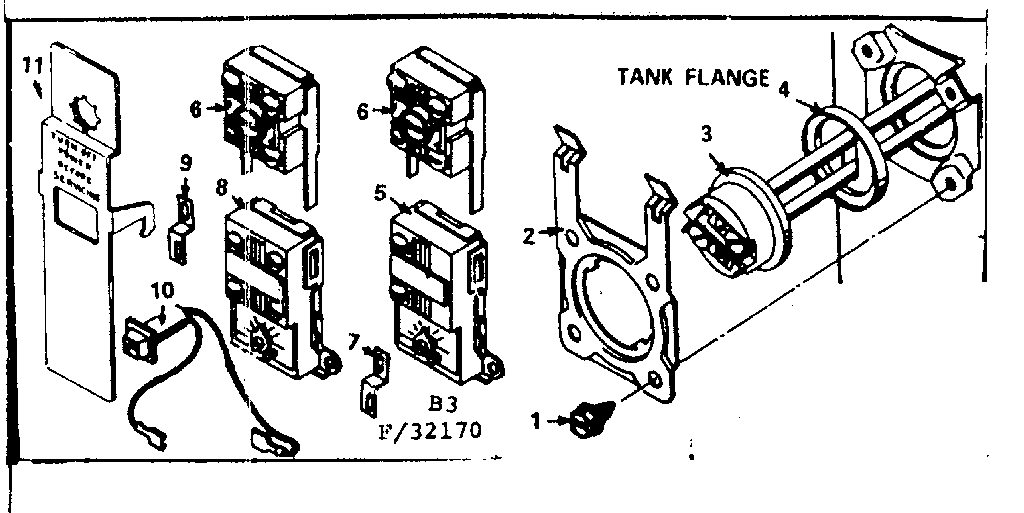 Kenmore 18332220 tank flange diagram