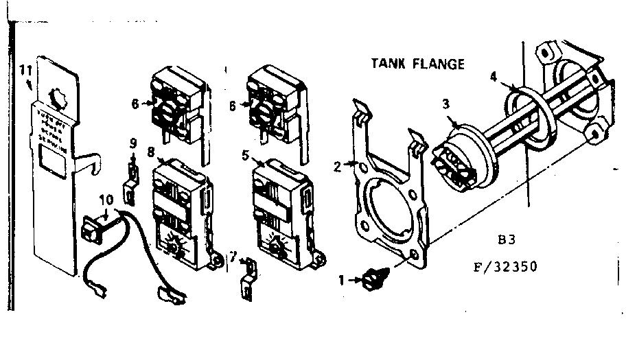 Kenmore 18332850 tank flange diagram