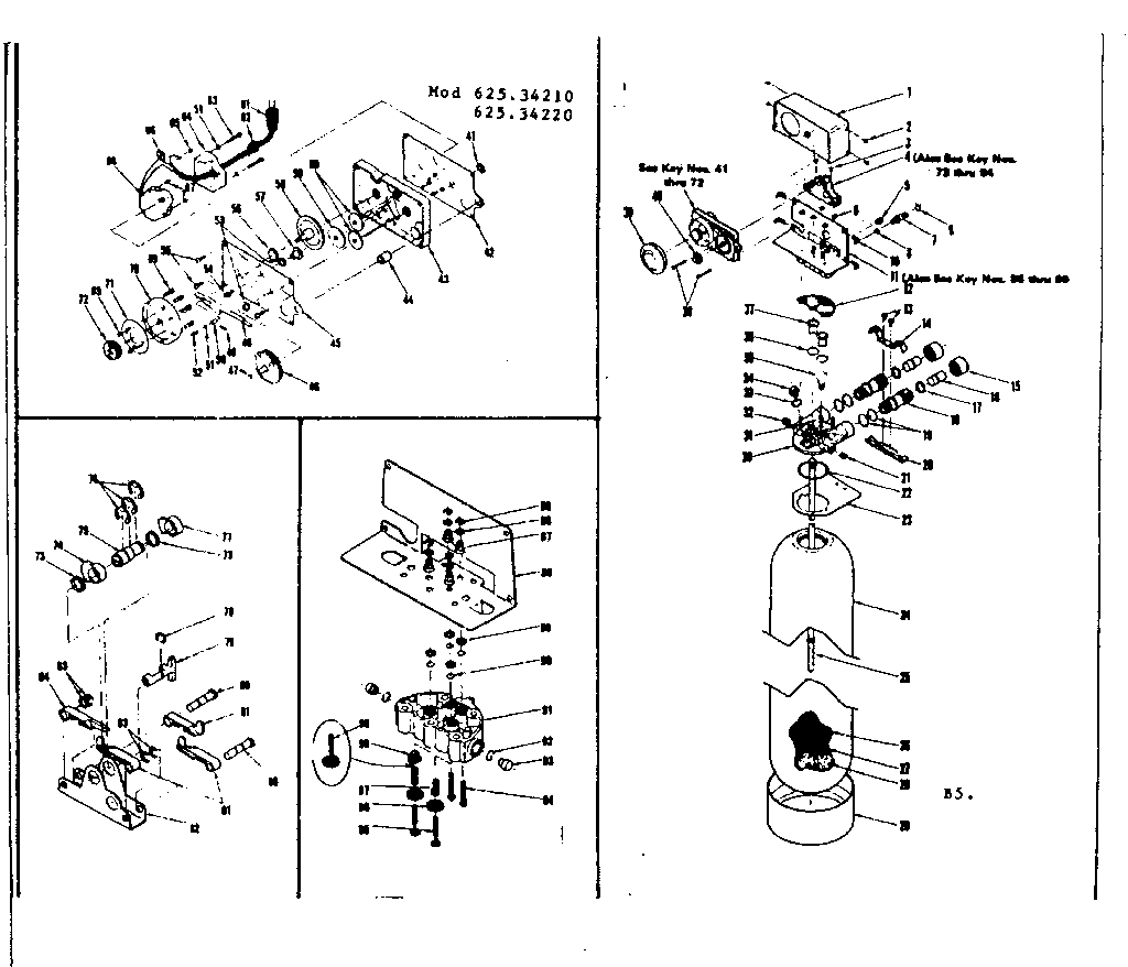Kenmore 62534240 functional replacement parts/34210 diagram