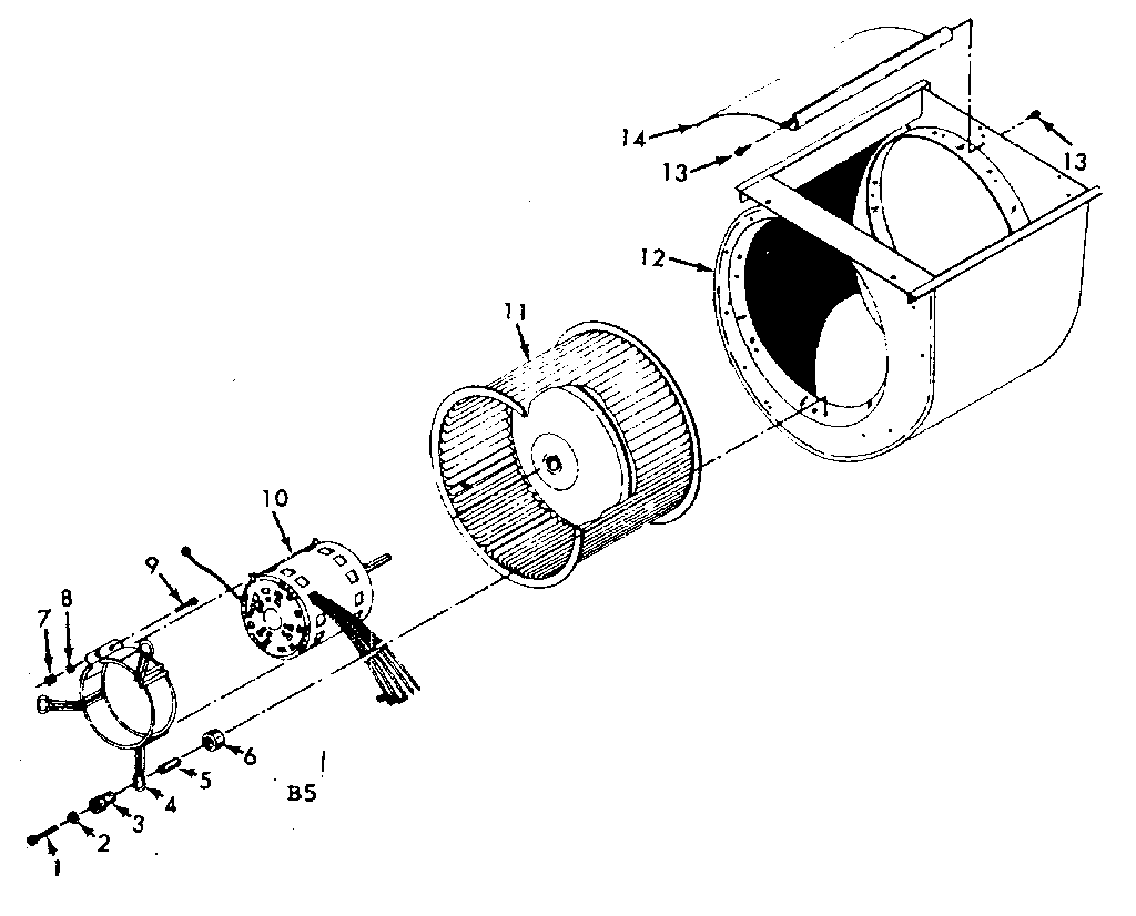 Kenmore 867587530 blower assembly diagram