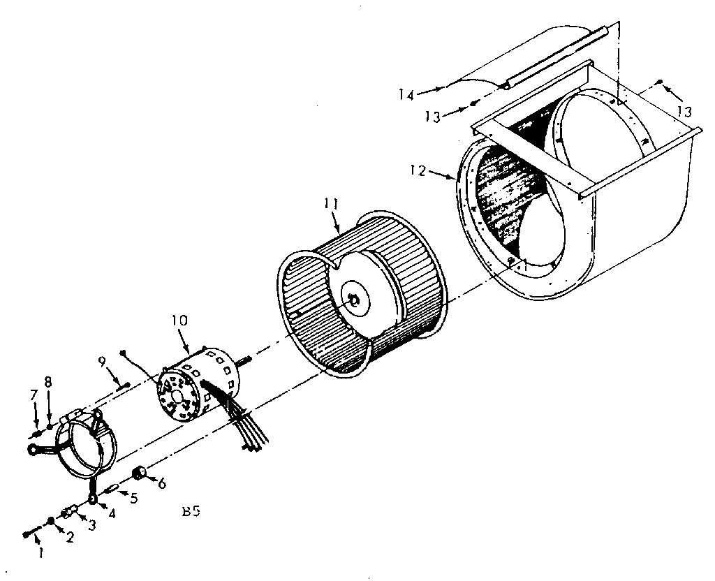 Kenmore 867587550 blower assembly diagram