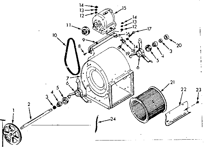 Kenmore 867741831 h-q blower assembly diagram
