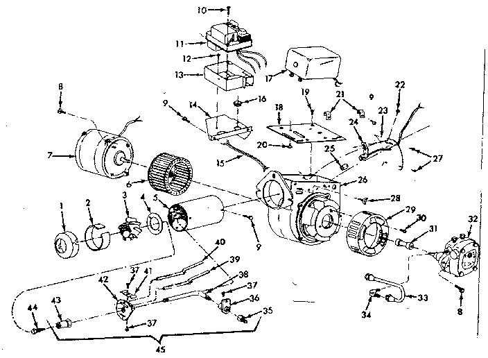 Kenmore 867742822 oil burner assembly diagram