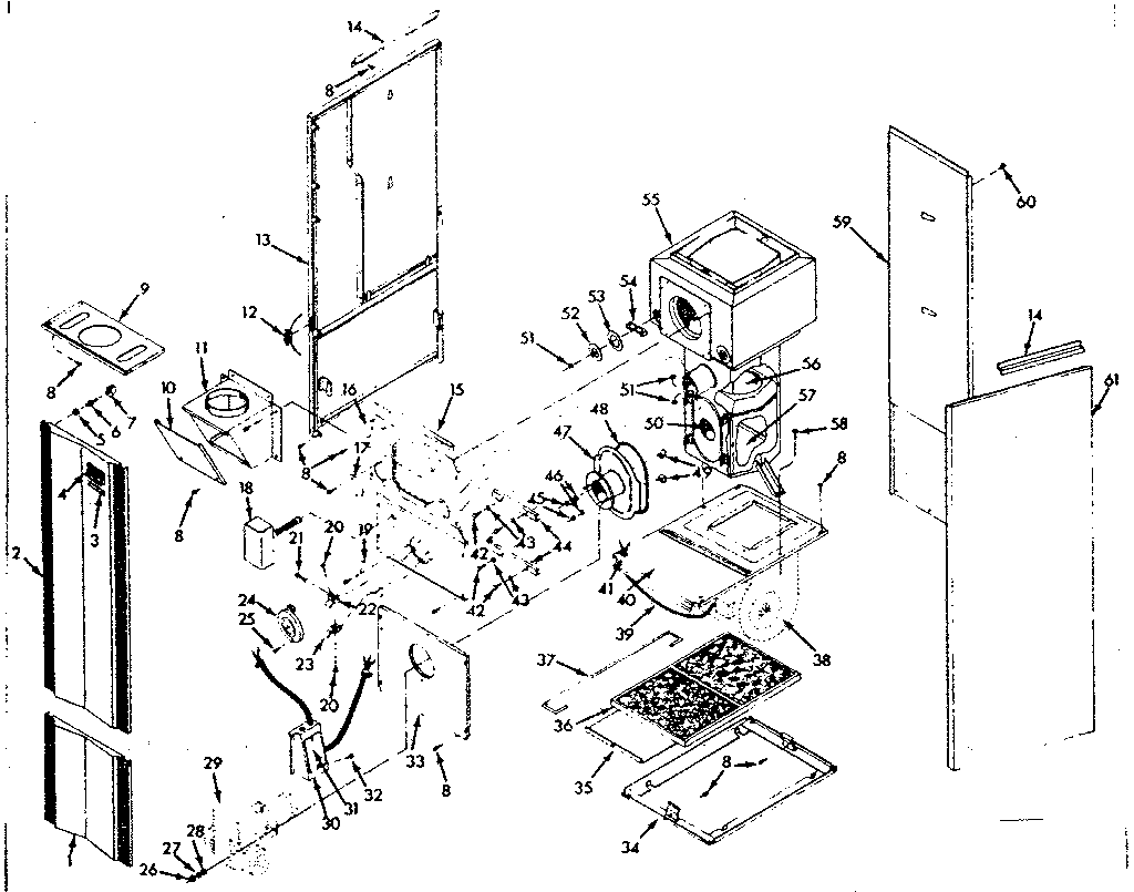 Kenmore 867743822 furnace assembly diagram