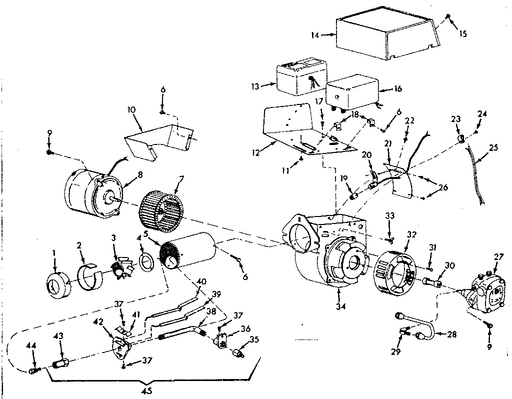 Kenmore 867743822 oil burner assembly diagram