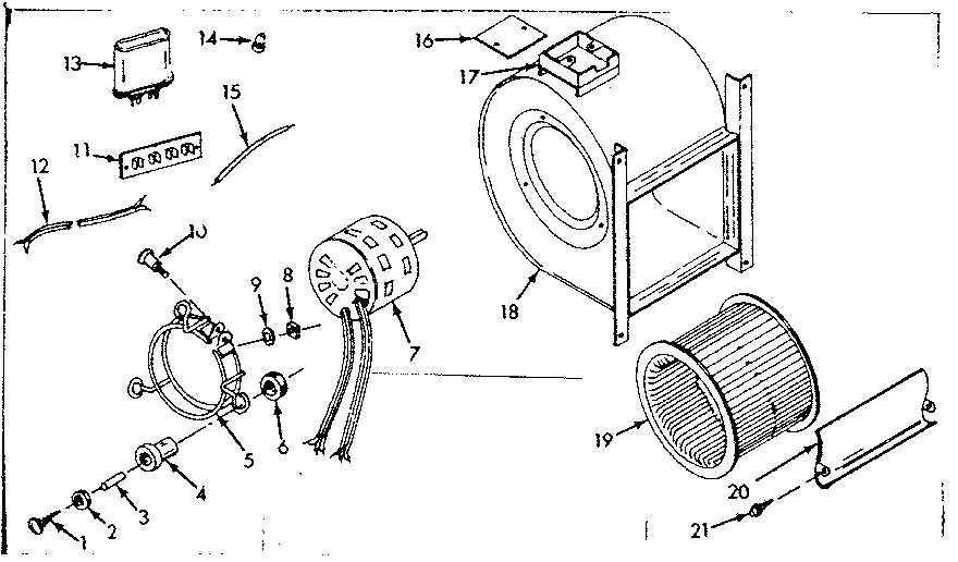 Kenmore 867743822 h-q blower assembly diagram
