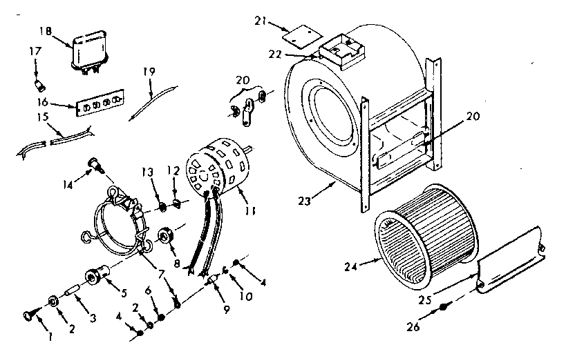 Kenmore 867744822 h-q blower assembly diagram