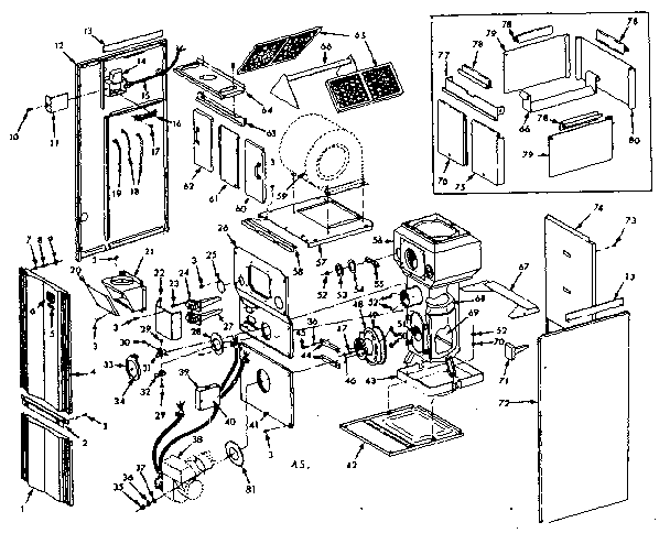 Kenmore 867745821 furnace assembly diagram