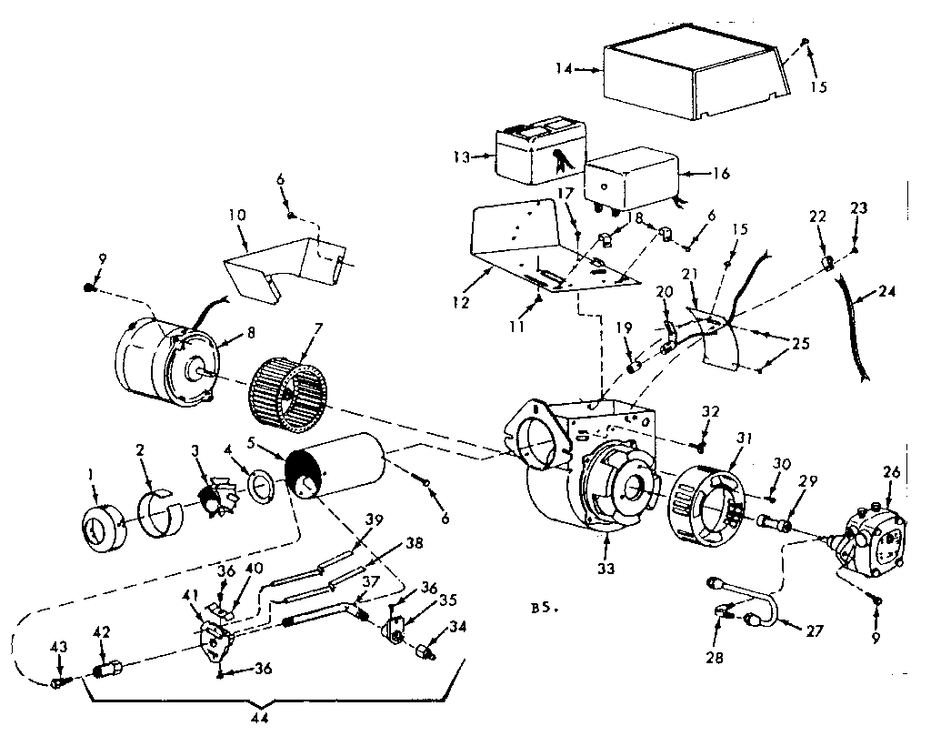 Kenmore 867745821 oil burner assembly diagram