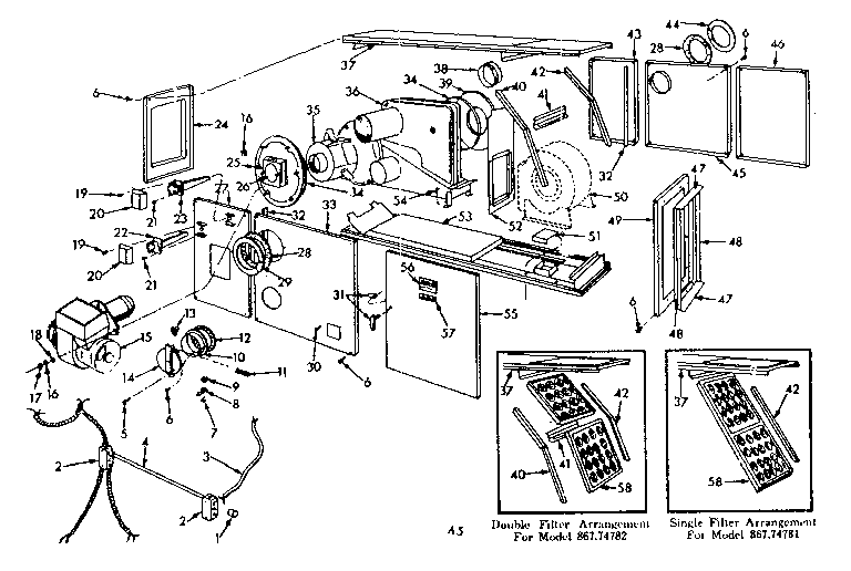 Kenmore 867747811 furnace assembly diagram