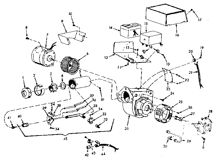 Kenmore 867747811 oil burner assembly diagram