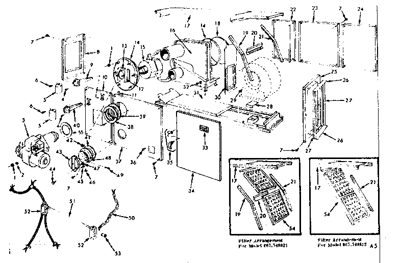 Kenmore 867748821 furnace assembly diagram