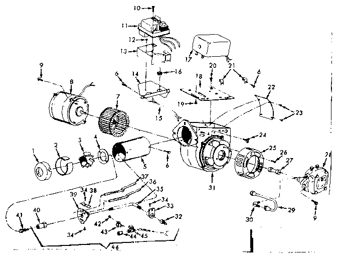 Kenmore 867748821 oil burner assembly diagram