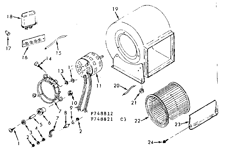 Kenmore 867748821 h-q blower assembly diagram