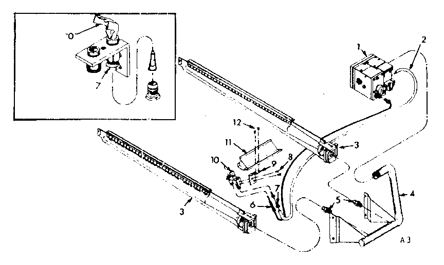 Kenmore 867769163 burner and manifold assembly diagram