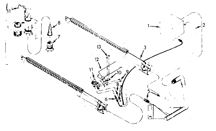 Kenmore 86777287 burner and manifold asm diagram