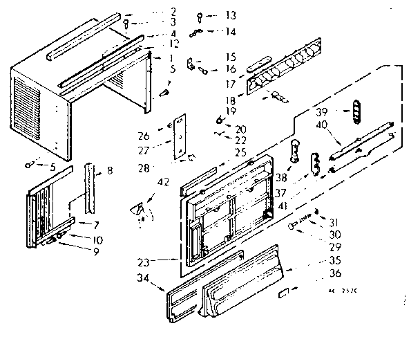 Kenmore 10671092 cabinet parts diagram