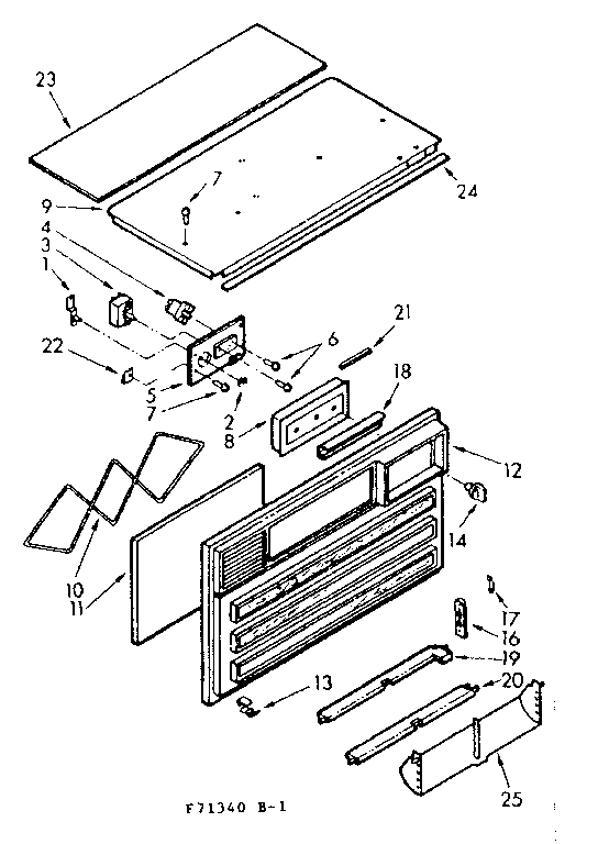 Kenmore 10671350 cabinet parts diagram