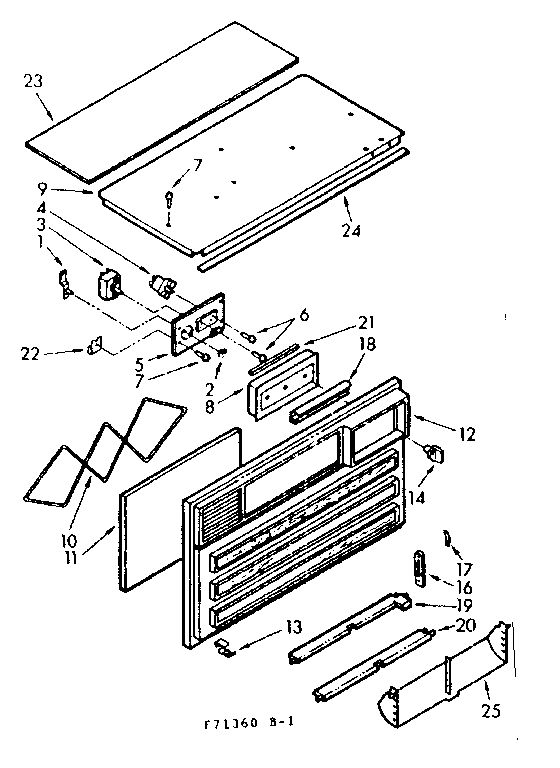 Kenmore 10671360 cabinet parts diagram