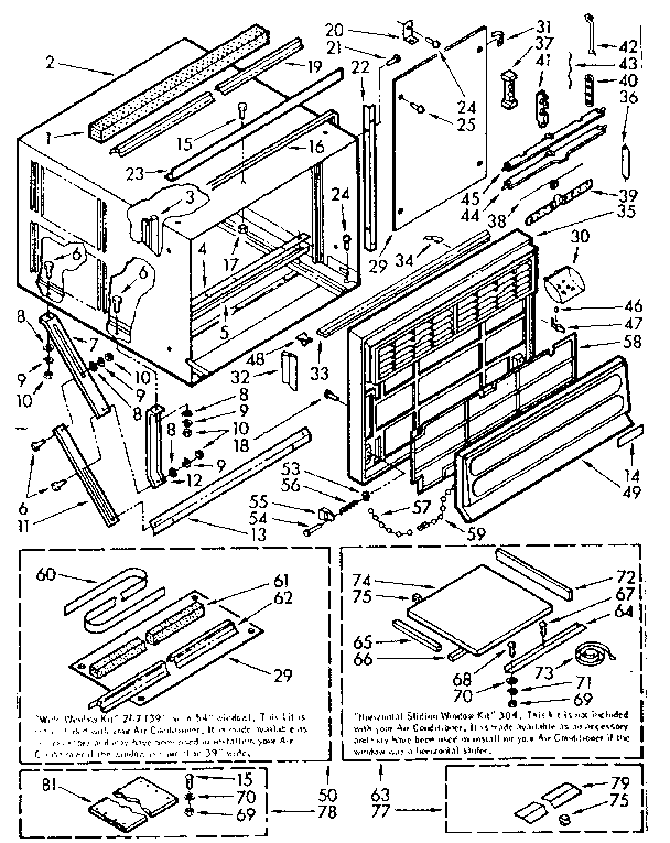 Kenmore 10671730 cabinet parts diagram