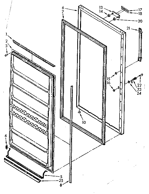 Kenmore 106721541 door parts diagram