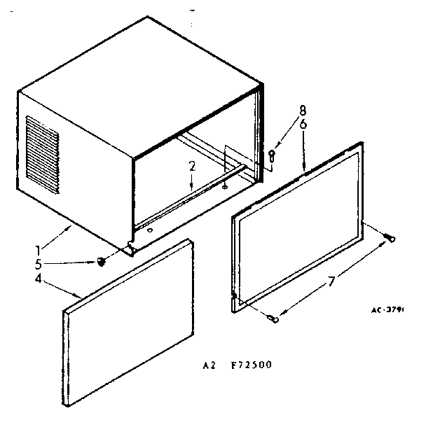 Kenmore 10672500 cabinet parts diagram