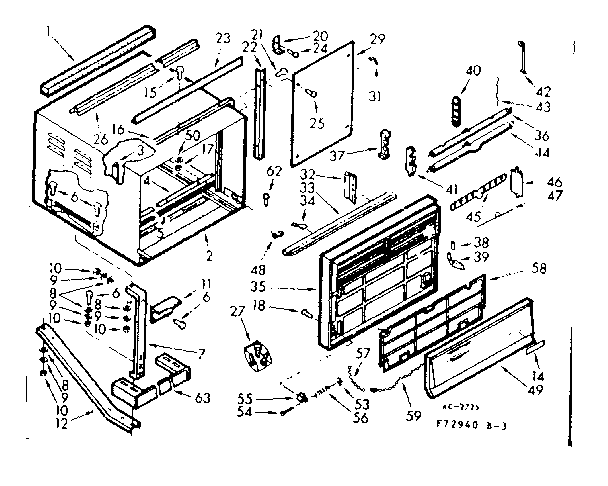 Kenmore 10672940 cabinet parts diagram