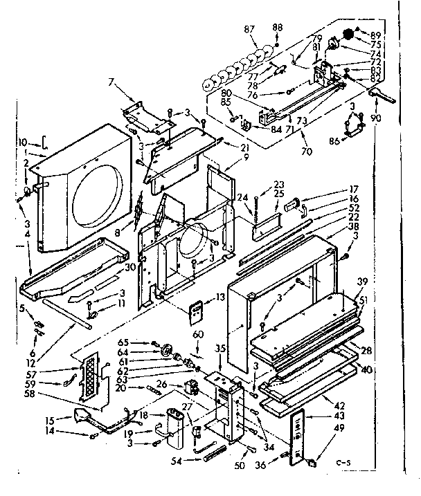 Kenmore 10672940 air flow parts diagram