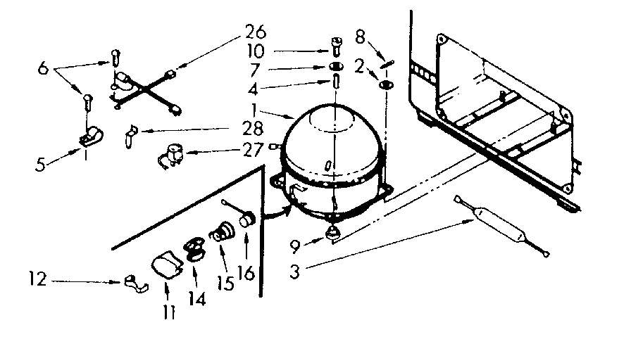 Kenmore 198711141 unit parts diagram