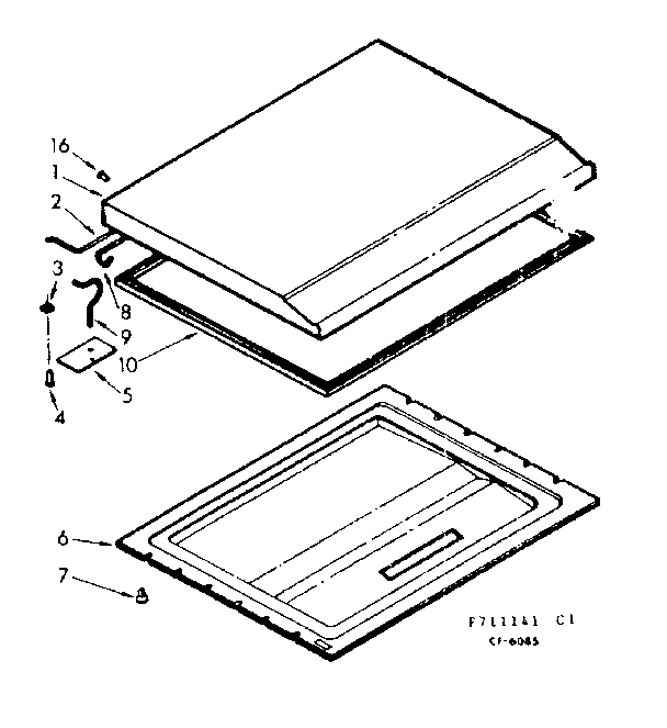 Kenmore 198711141 door parts diagram