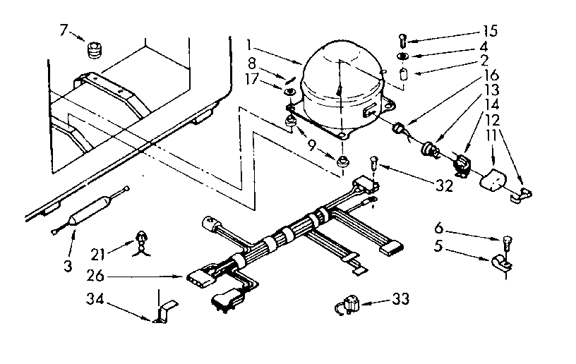 Kenmore 198711211 unit parts diagram