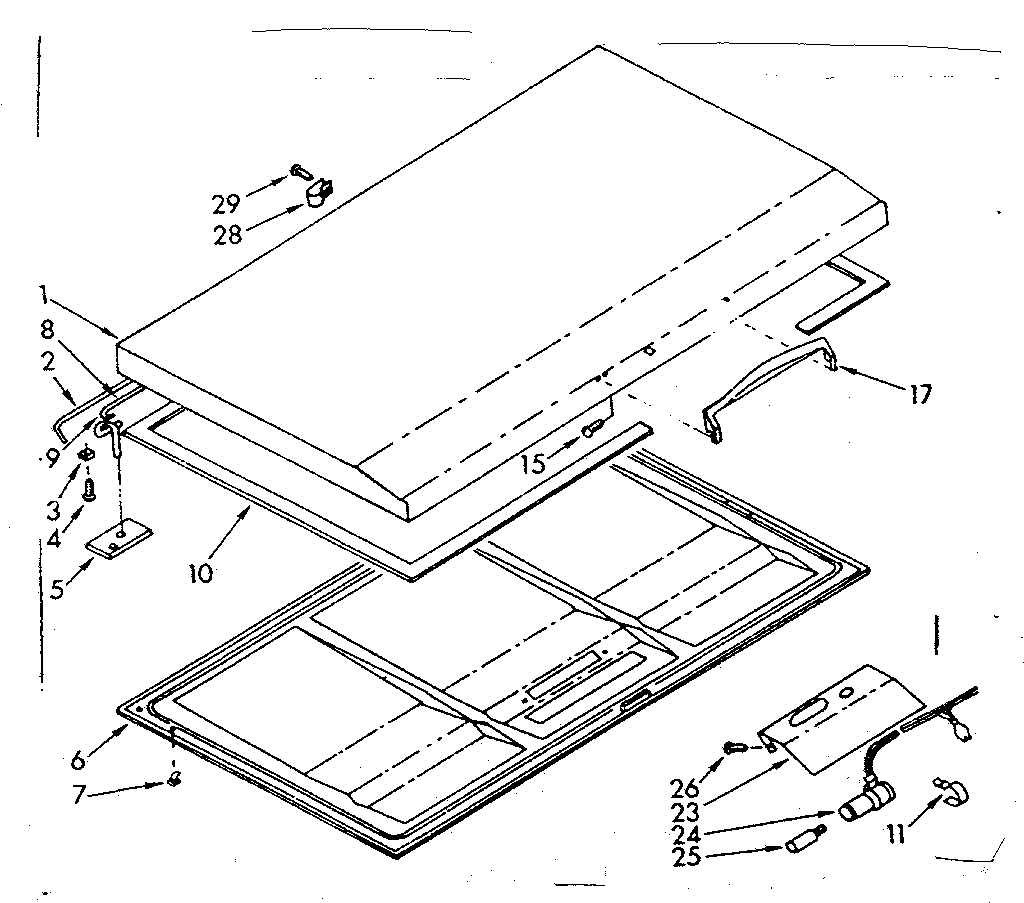 Kenmore 198711211 door parts diagram