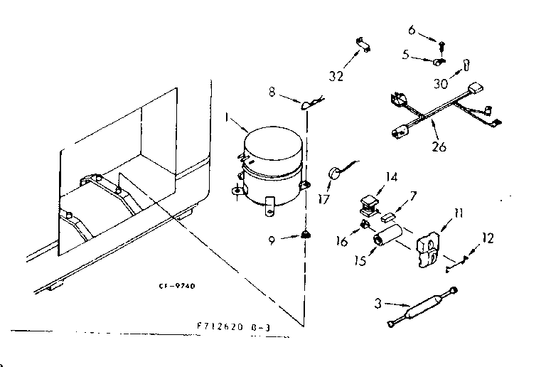 Kenmore 198712620 unit parts diagram