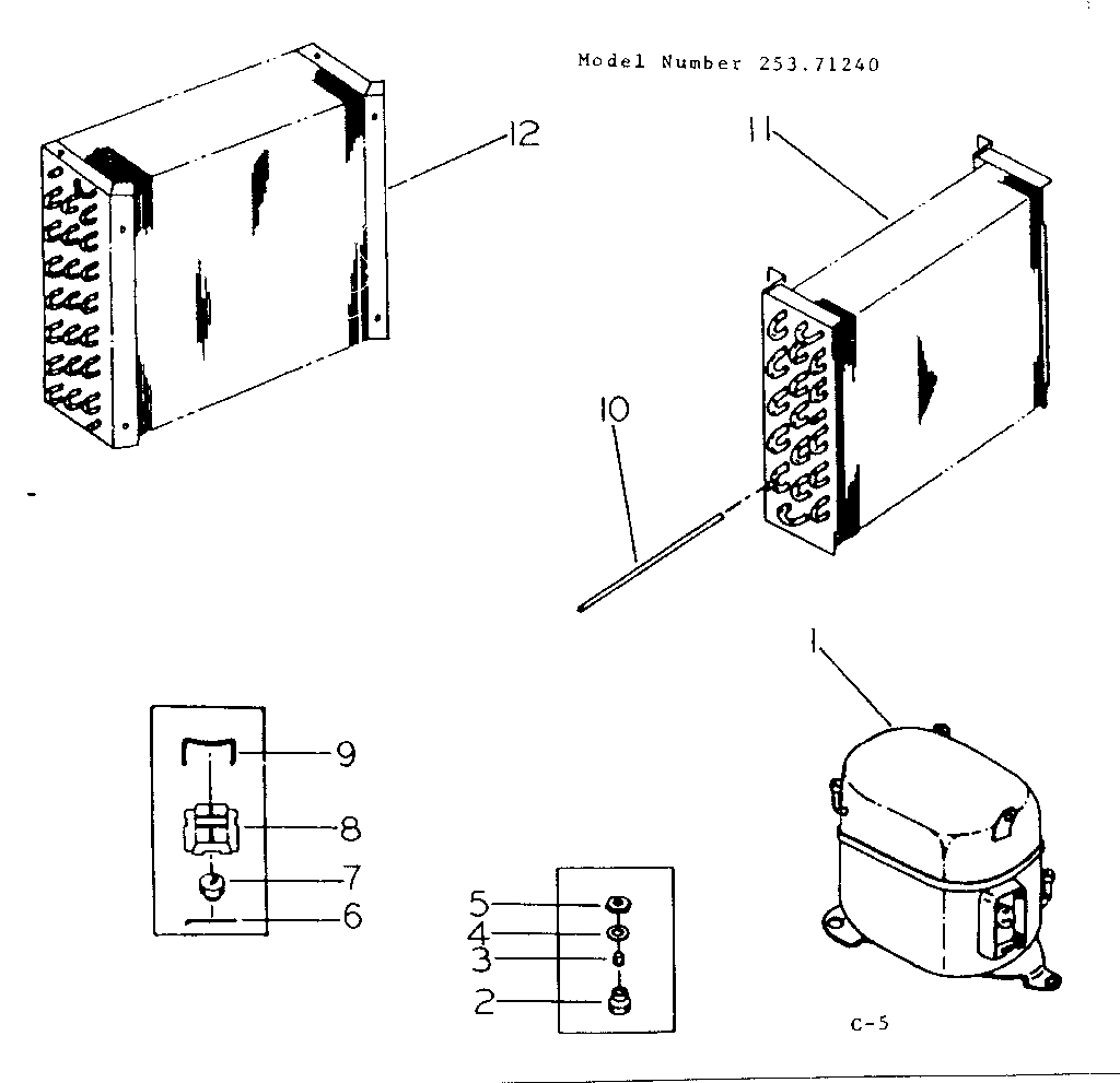 Kenmore 25371240 refrigeration system parts diagram
