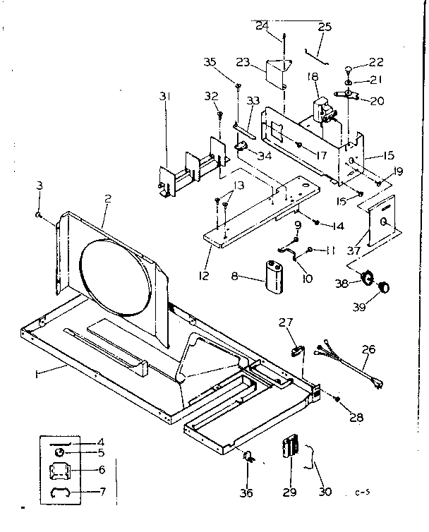 Kenmore 25372330 electrcal system parts diagram