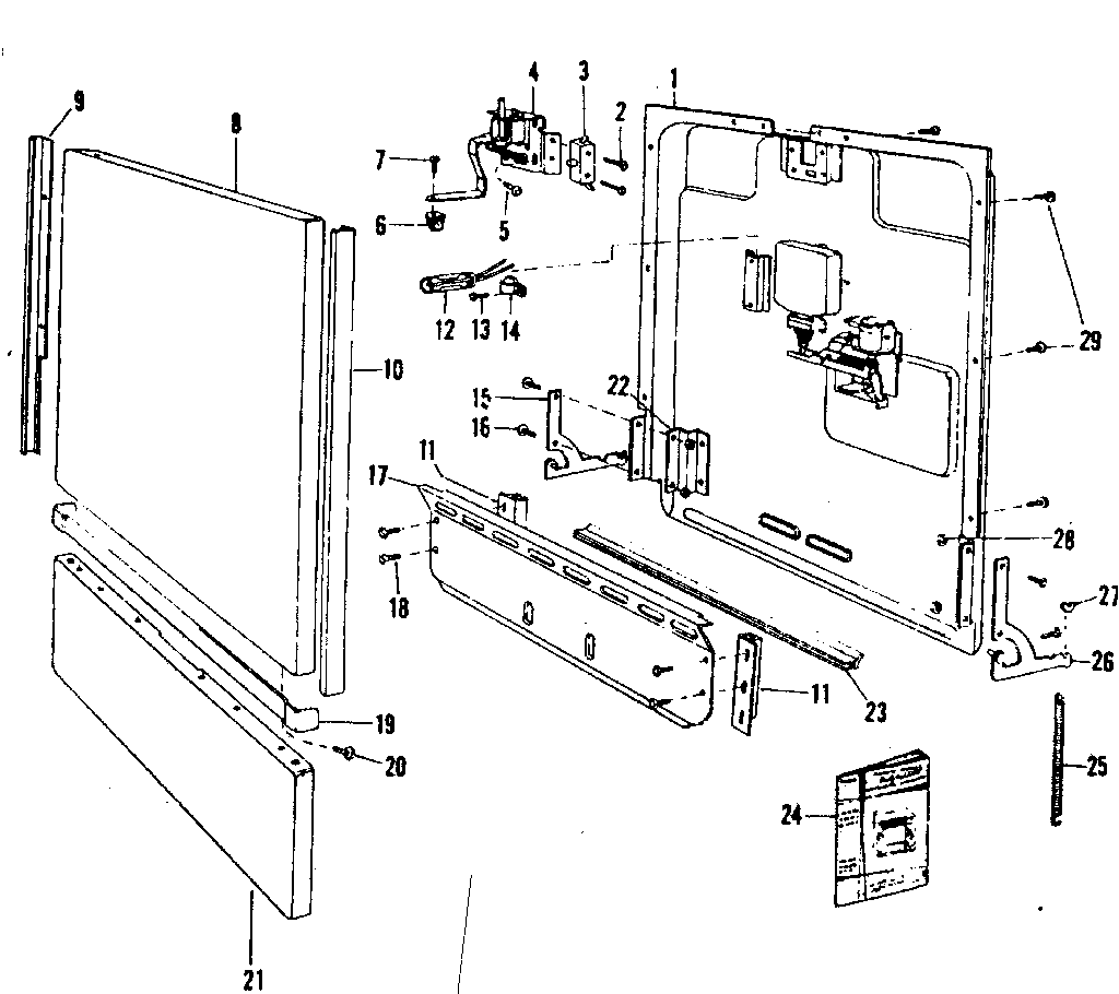 Kenmore 28771790 door details diagram