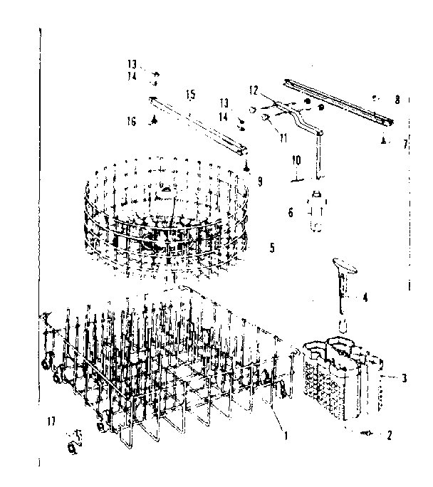 Kenmore 28771790 rack assemblies diagram