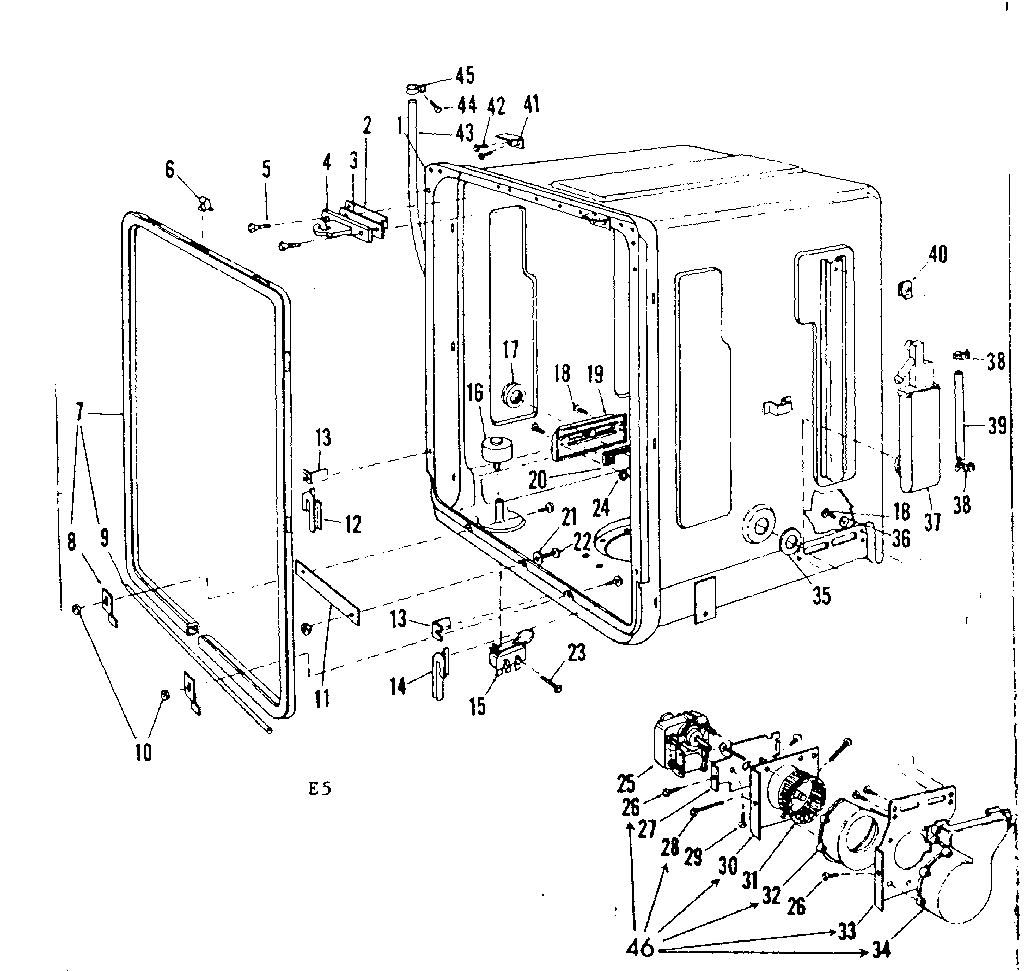 Kenmore 28771790 tub details diagram