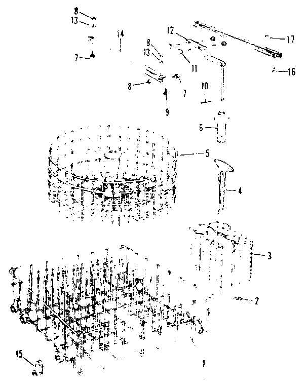 Kenmore 58771881 rack assemblies diagram