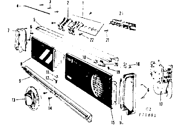 Kenmore 58771881 control panel details diagram