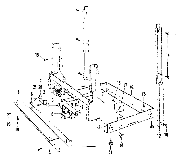 Kenmore 58771881 frame details diagram