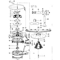 Kenmore 58771881 motor, heater, and spray arm details diagram